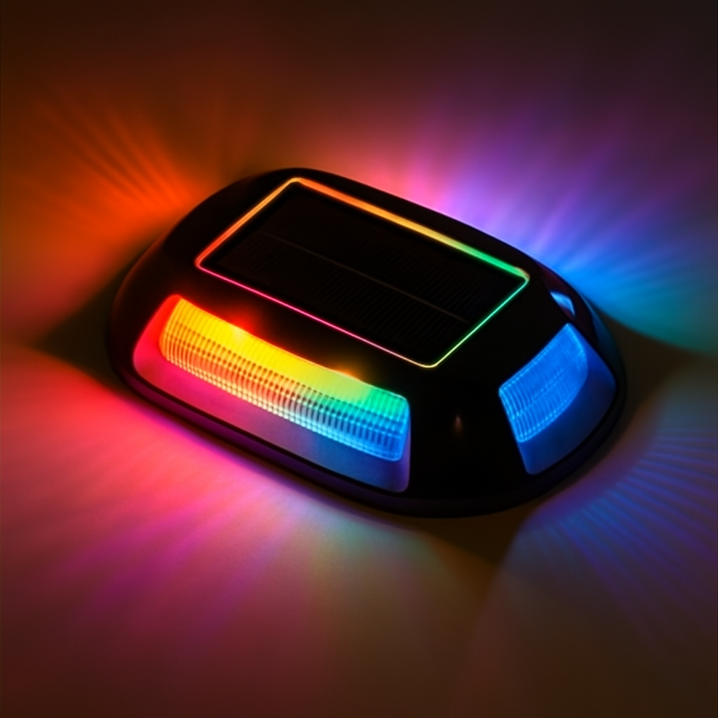 Solar Powered Driveway Lights - 9 Colours in 1 RGB